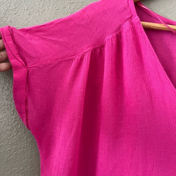 NAF NAF Paris Bright Pink Blouse Top Women’s Medium FR 40 - Picture 8 of 11